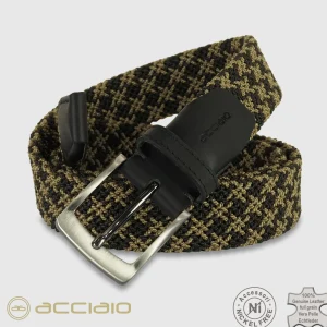 Cintura uomo intrecciata elastica Nero Army