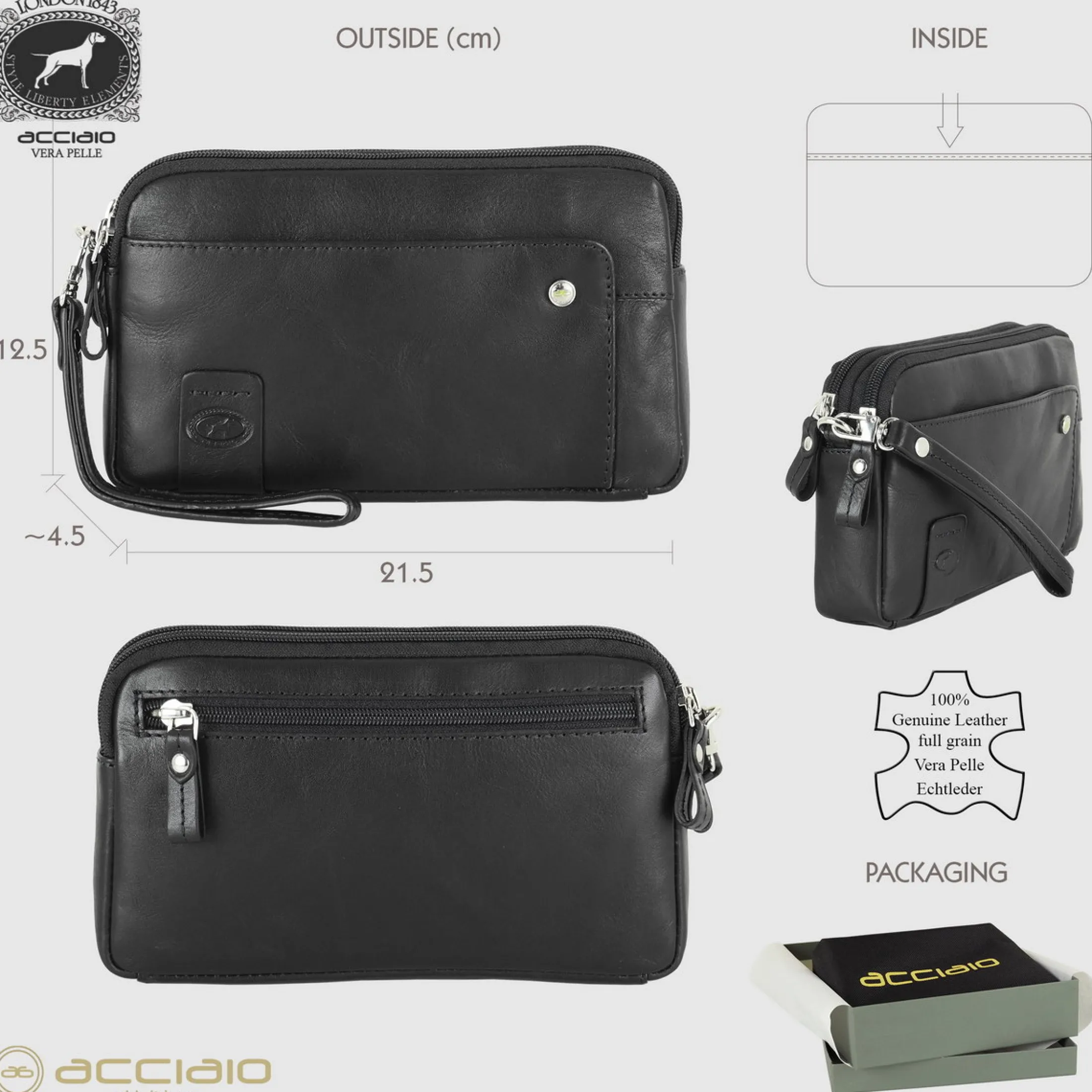 pochette_uomo_in_pelle__v_3-3.webp Pochette Uomo in pelle 2 vani zip borsello a mano Harry 7" Nero