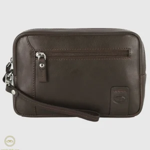 Pochette Uomo in pelle borsello a mano George 8" Moka