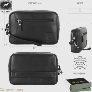 Pochette Uomo in pelle borsello a mano George 8