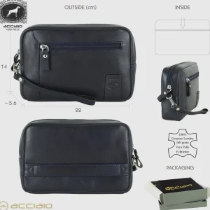 Pochette Uomo in pelle borsello a mano George 8