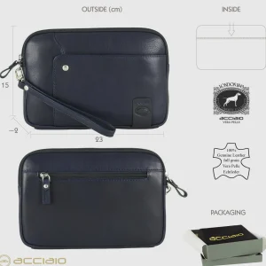 Pochette Uomo in pelle borsello a mano Richard 9