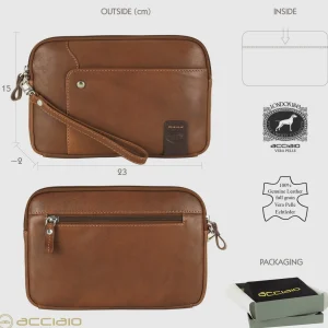 Pochette Uomo in pelle borsello a mano Richard 9