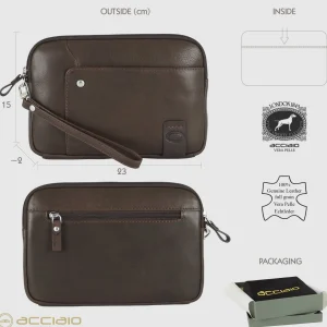 Pochette Uomo in pelle borsello a mano Richard 9