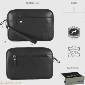 Pochette Uomo in pelle borsello a mano Richard 9