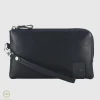 Pochette Uomo piccola in pelle borsello a mano Thomas 7" Blu