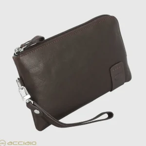 Pochette Uomo piccola in pelle borsello a mano Thomas 7
