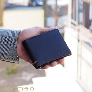 Portafoglio da uomo con 15 carte di credito e patta, Nero