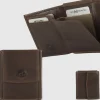 Portafoglio minimal uomo portamonete in pelle Moka