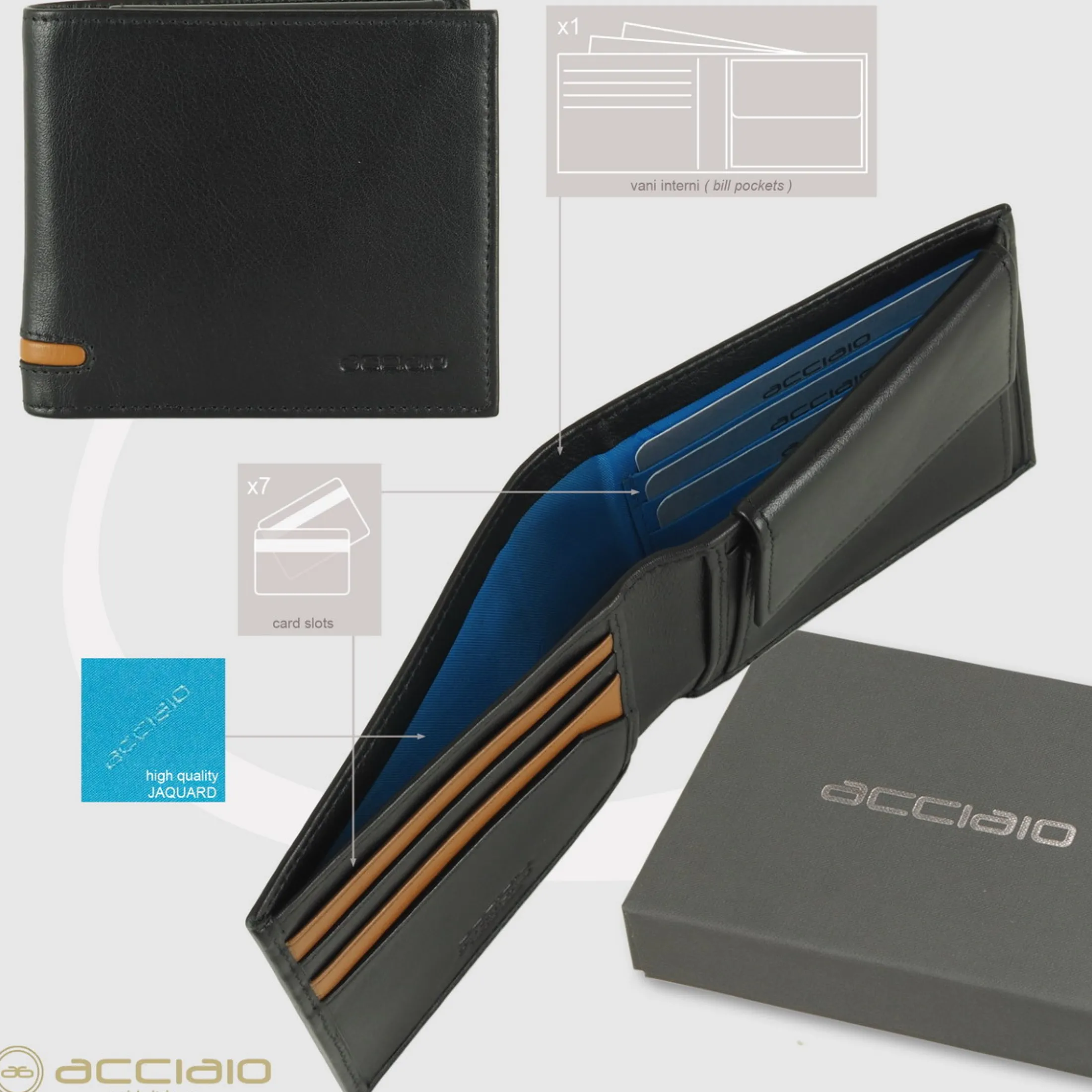 portafoglio_piccolo_da_uo_2-2.webp Portafoglio piccolo da uomo 7 carte e portamonete Nero