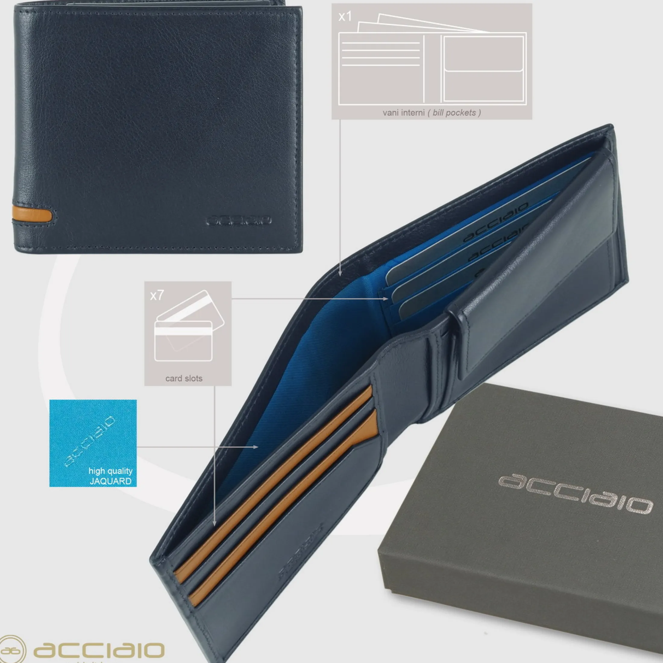 portafoglio_piccolo_da_uo_2.webp Portafoglio piccolo da uomo 7 carte e portamonete Blu