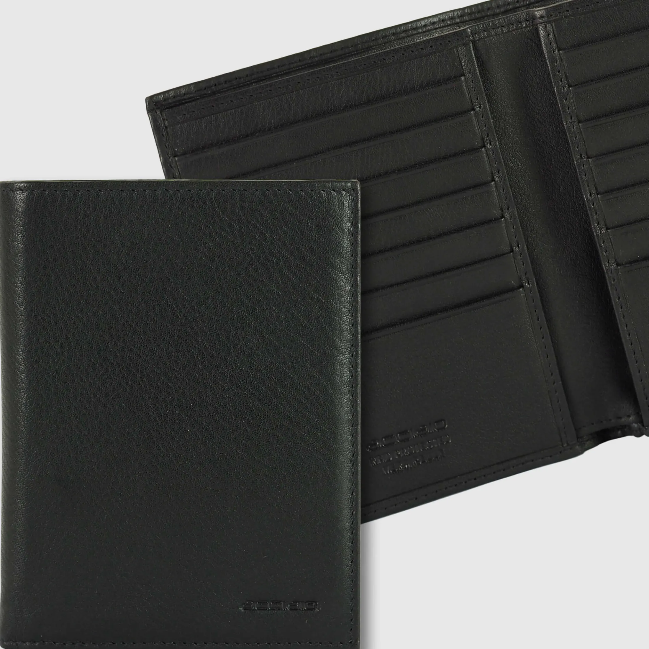 portafoglio_uomo_vertical_0.webp Portafoglio uomo Verticale pelle Soft Nero, 14 carte credito e zip anti-rfid