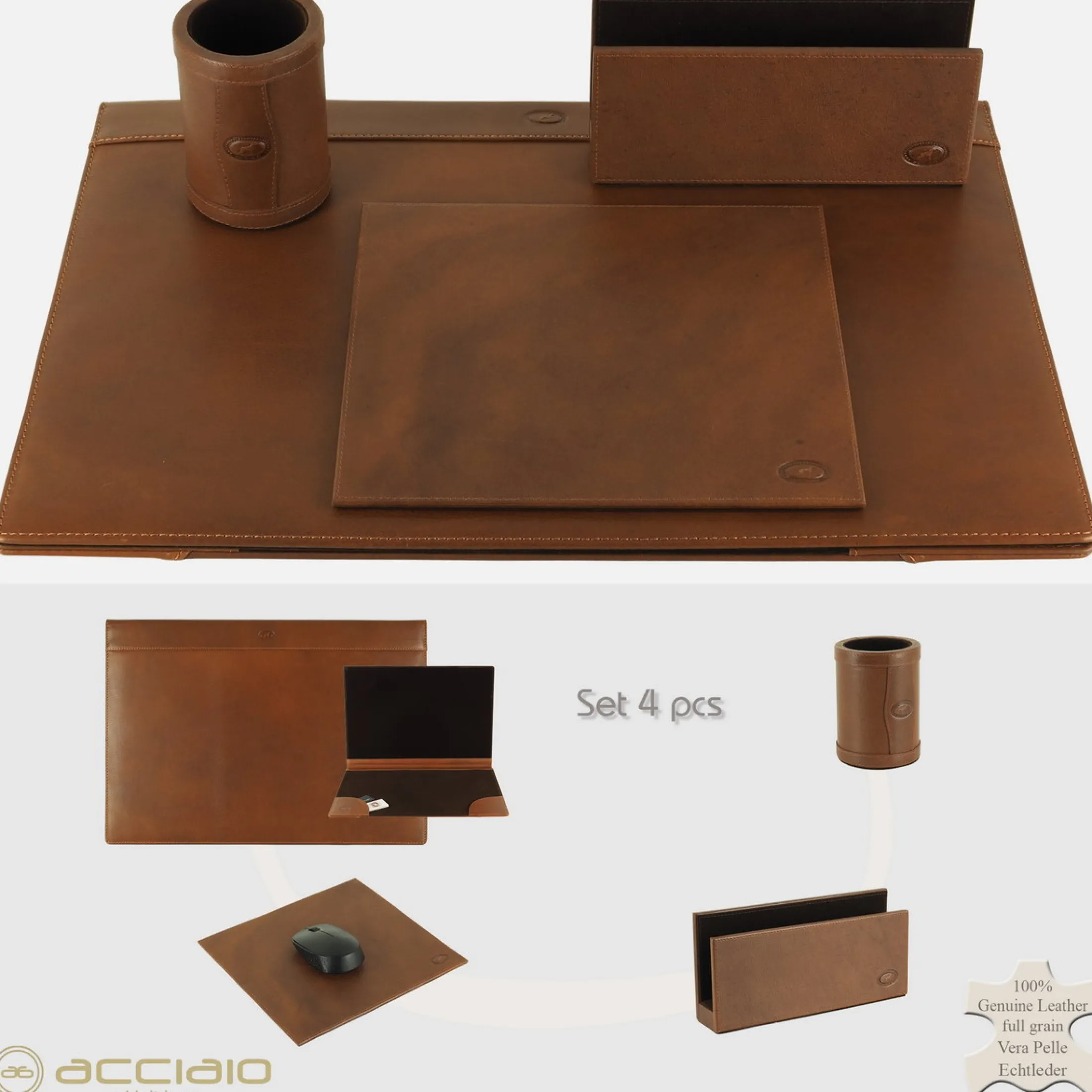 set_scrivania_pelle_kit_s_1.webp Set Scrivania pelle kit scrittoio 4 pz. in Cuoio Castagno
