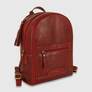 Zaino donna in pelle Victoria Rosso