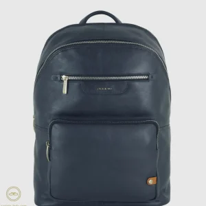 Zaino porta pc Geo 15" pelle Blu