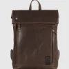 Zaino Roll-top in pelle Oxford St. 13" Marrone