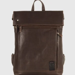 Zaino Roll-top in pelle Oxford St. 13" Marrone